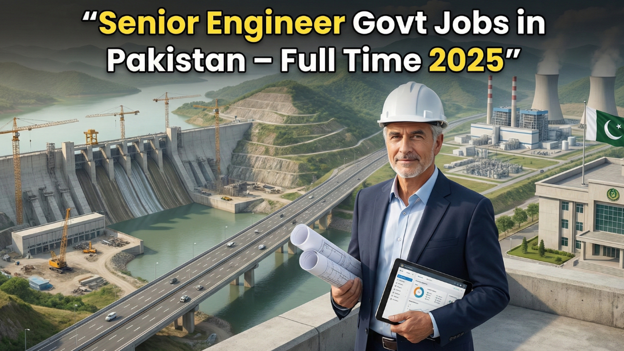 Senior engineer working on a government infrastructure project in Pakistan representing full time govt jobs 2025